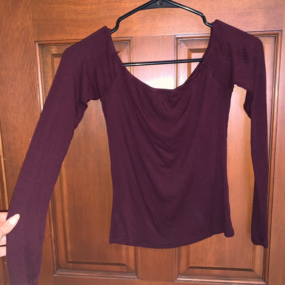 Forever 21 Long Sleeve Off the Shoulder Top